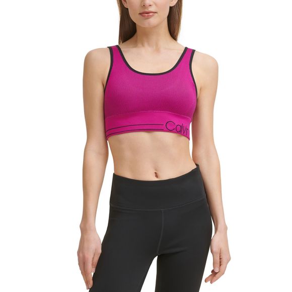 Calvin Klein Womens Seamless Ribbed Medium Impact Sports Bra Size Small - Picture 4 of 4